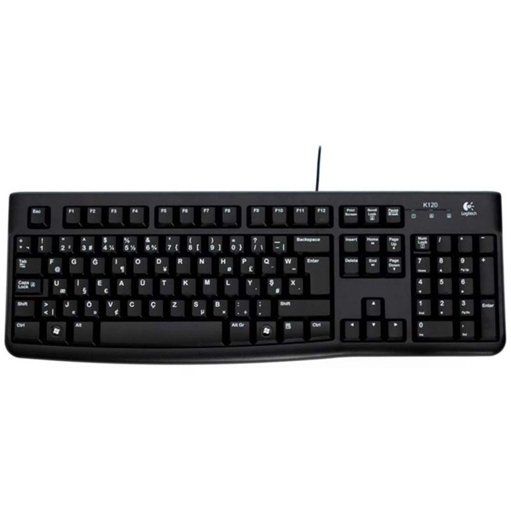 LOGITECH K120 F USB KABLOLU KLAVYE SİYAH 920-004163 