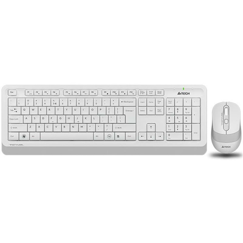 A4 TECH FG1010 BEYAZ Q MM 2.4G KABLOSUZ KLAVYE MOUSE SET 