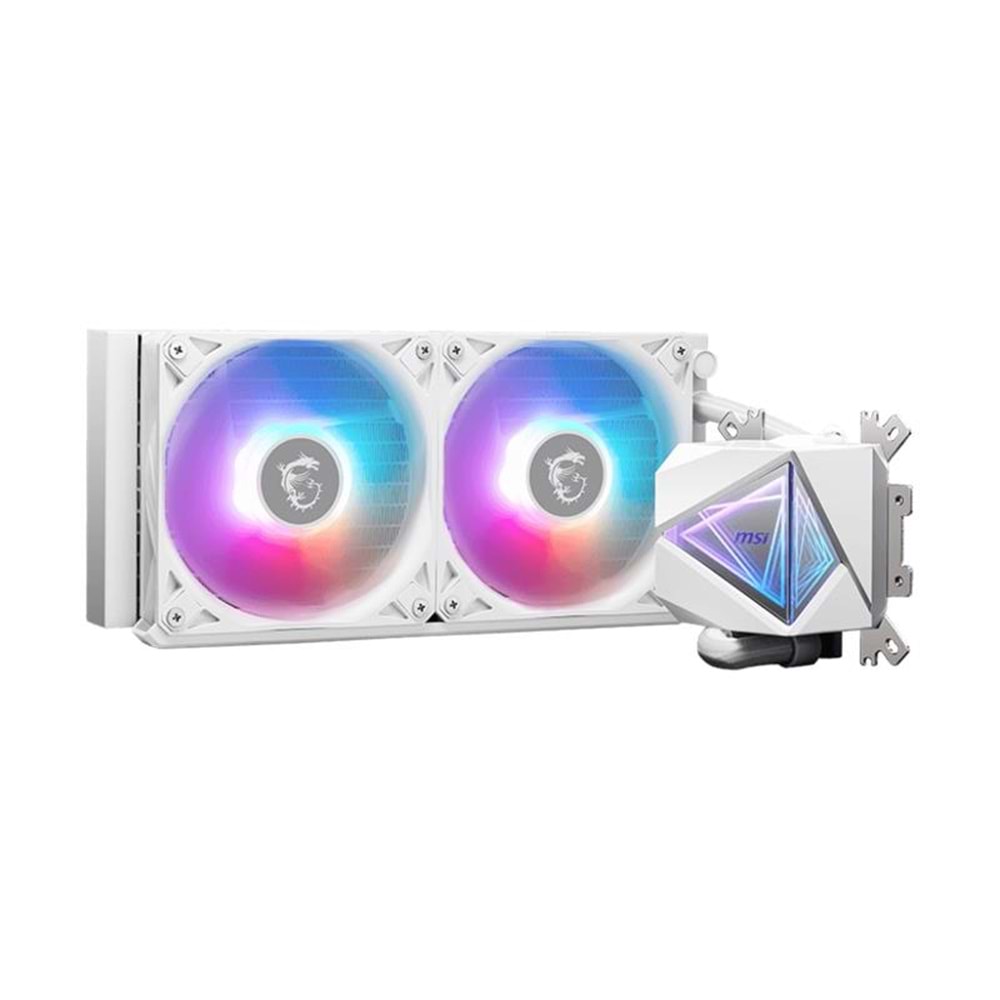 MSI MAG CORELIQUID I240 WHITE 240MM ARGB CPU SIVI SOĞUTUCU (LGA1150/1151/1155/1156/1200/1700/1851/AM4/AM5 UYUMLU) 