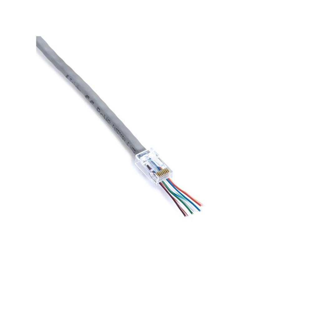 RJ45 YENİ NESİL DELİKLİ 100 LÜ KONNEKTÖR 
